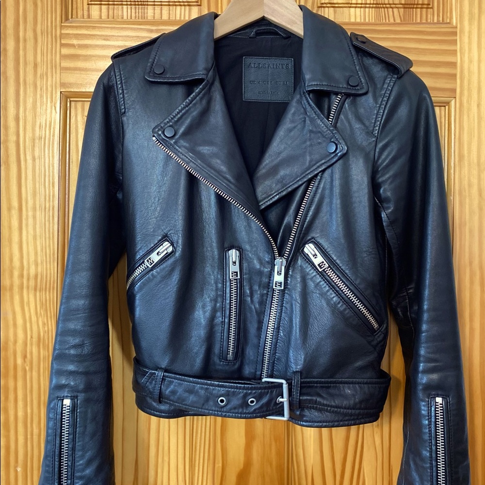 AllSaints Balfern Leather Biker Jacket